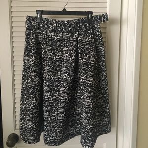 NWT H&M Midi Skirt (Black/White) - Sz 12